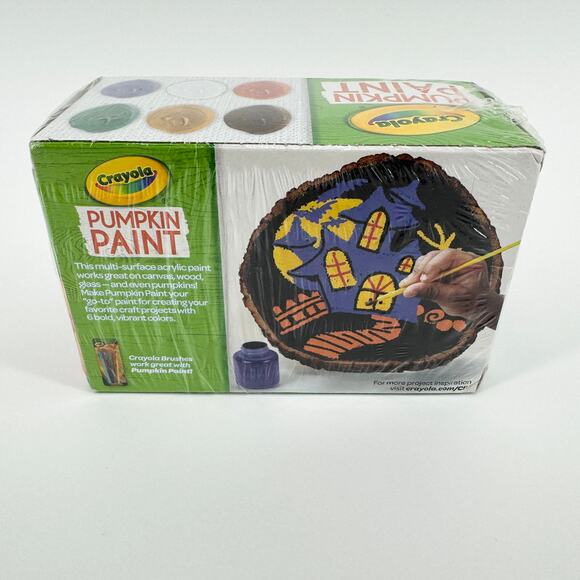 Crayola Pumpkin Paint Set - Autumn Colors, 6 Bottles Non-Toxic Great for Kids 5+ - Picture 4 of 6